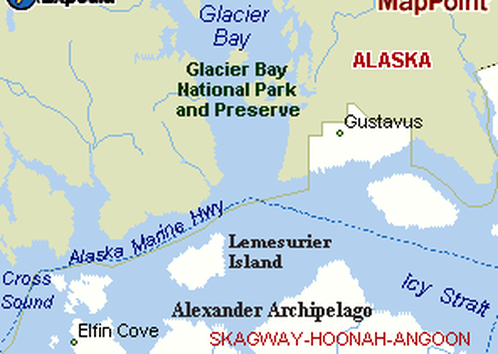 gustavus alaska  map